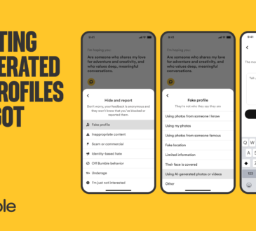 Bumble añade una nueva opción para denunciar perfiles con IA